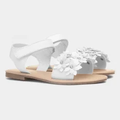 Walkright Faron Girls White Flower Sandal