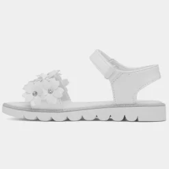 Walkright Florian Girls White Flower Sandal