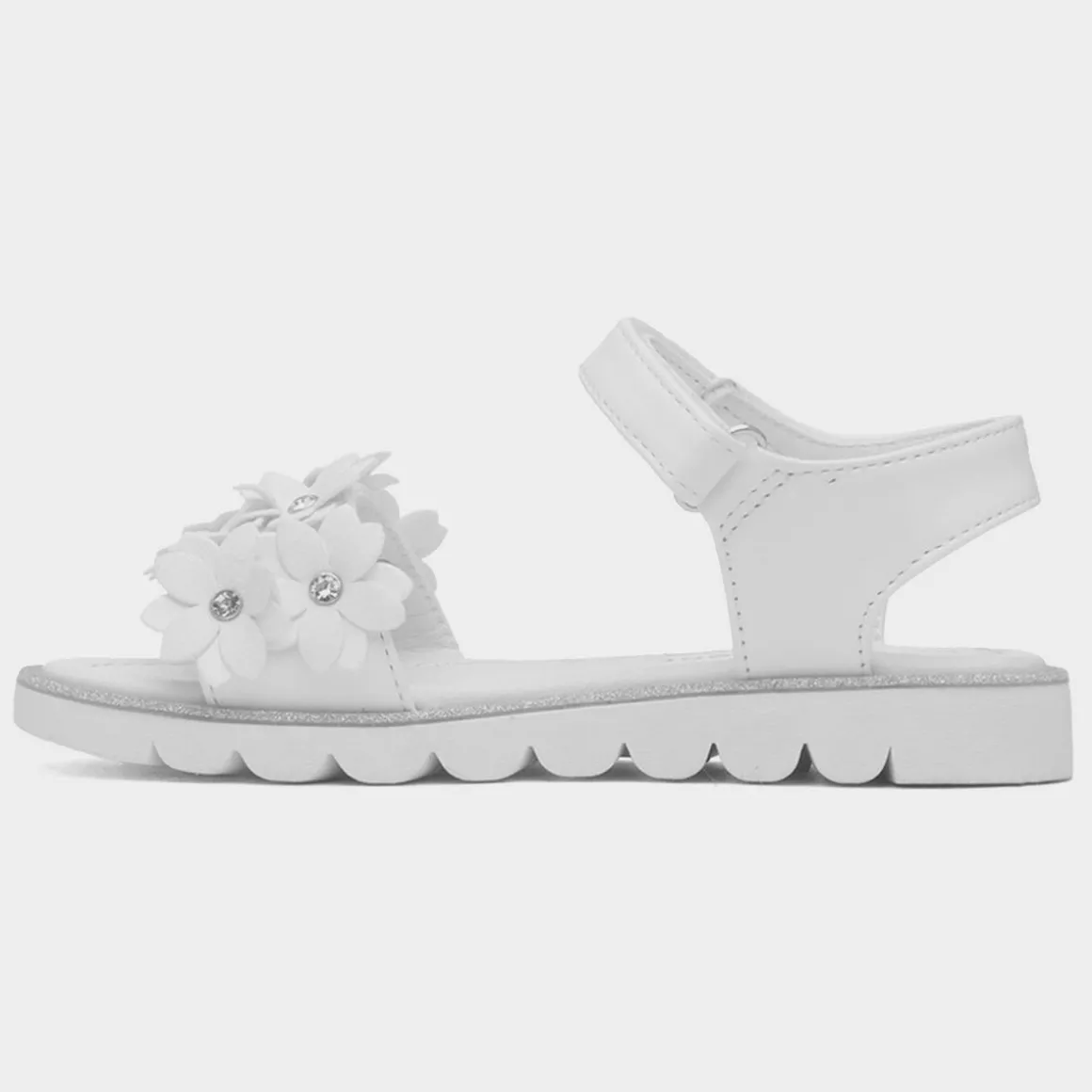 Walkright Florian Girls White Flower Sandal