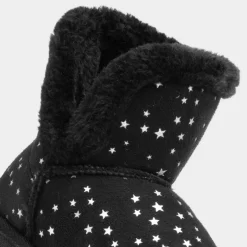 Walkright Floss Girls Black Faux Fur Lined Boot