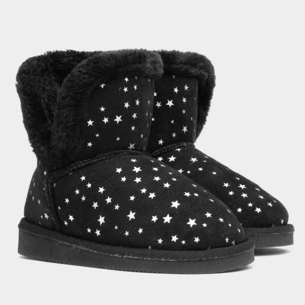 Walkright Floss Girls Black Faux Fur Lined Boot
