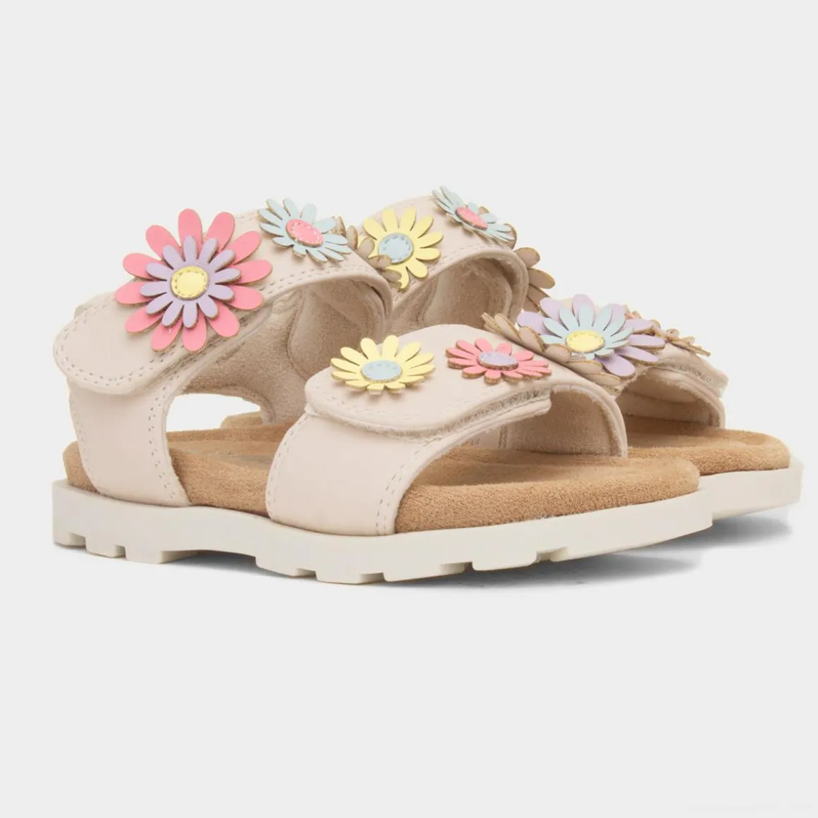 Walkright Heaton Girls Beige Easy Fasten Sandal