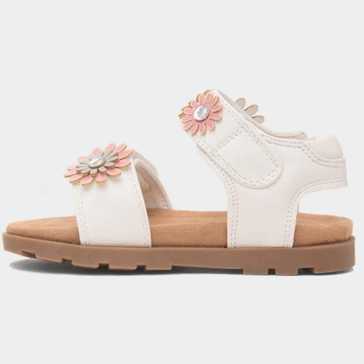 Walkright Heaton Girls White Easy Fasten Sandal