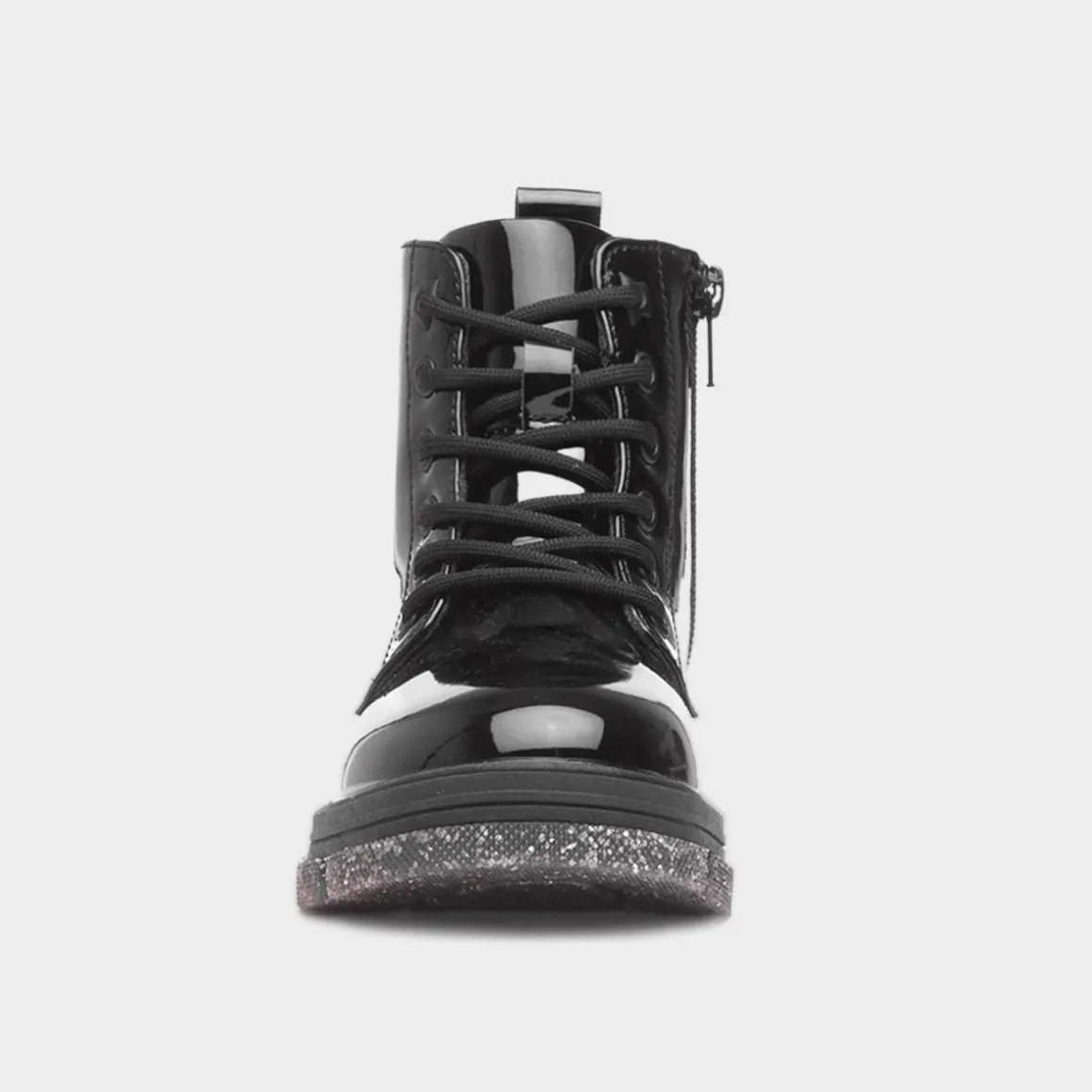 Walkright Irma Girls Black Glitter Sole Boot