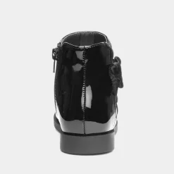 Walkright Lauren Girls Black Patent Ankle Boot