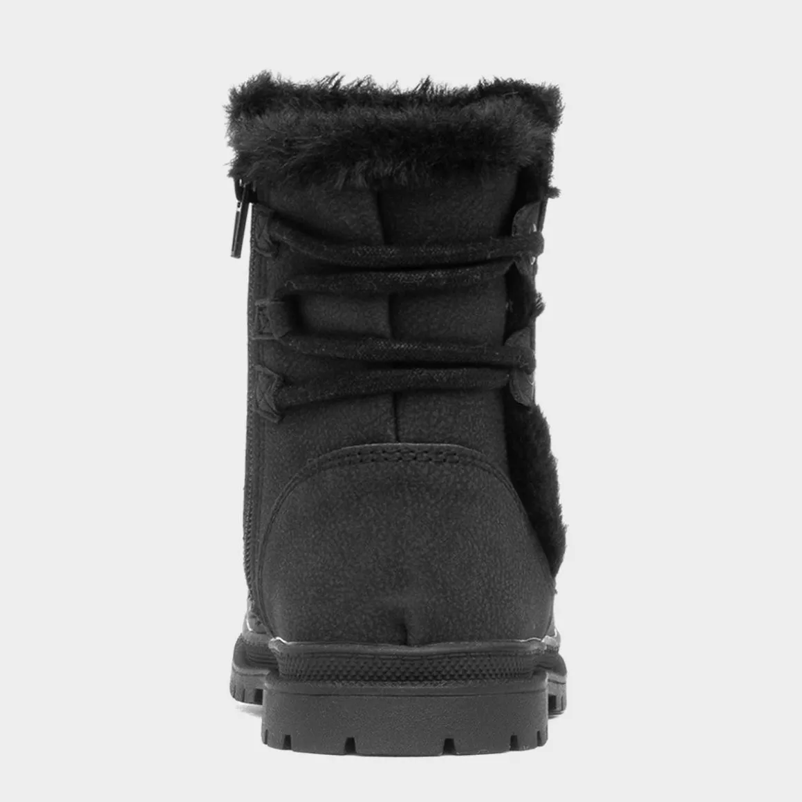 Walkright Lexi Girls Black Faux Fur Lined Boot