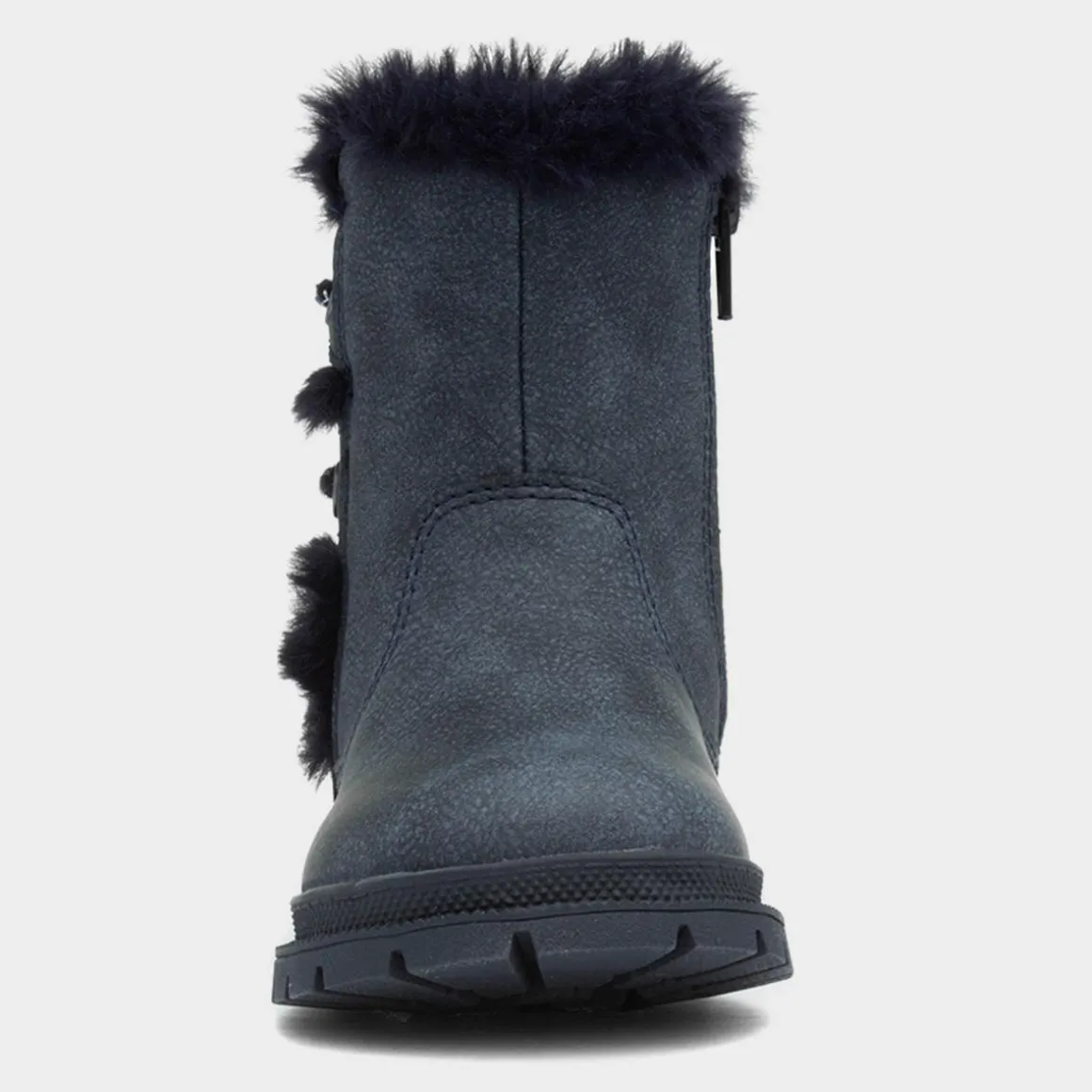 Walkright Lexi Girls Navy Faux Fur Boot