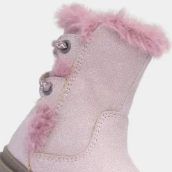 Walkright Lexi Girls Pink Faux Fur Boot