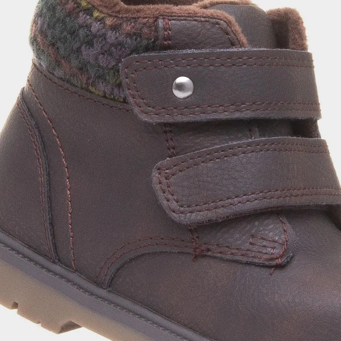 Walkright Lincoln Boys Brown Easy Fasten Boot