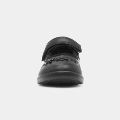 Walkright Olive Girls Black School Shoe