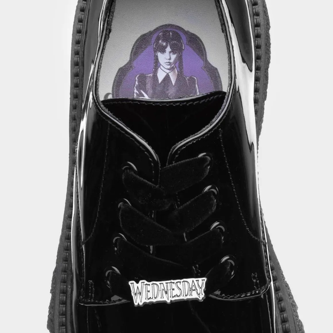 Wednesday Girls Lace Up Patent Loafer
