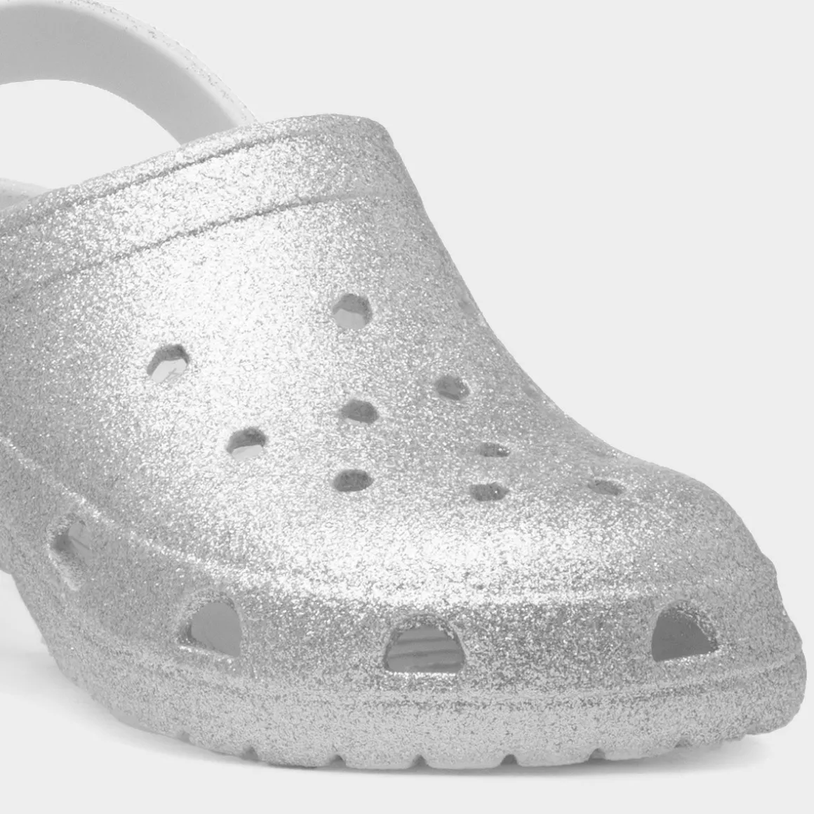 Whitby Girls Silver Glitter EVA Clog