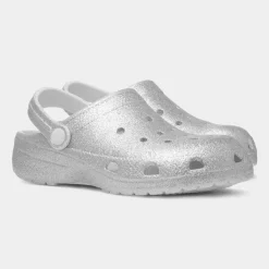 Whitby Girls Silver Glitter EVA Clog