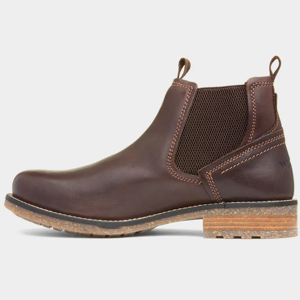 Wrangler Hill Mens Brown Leather Chelsea Boot