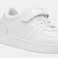XL Aire Kids White Easy Fasten Trainer