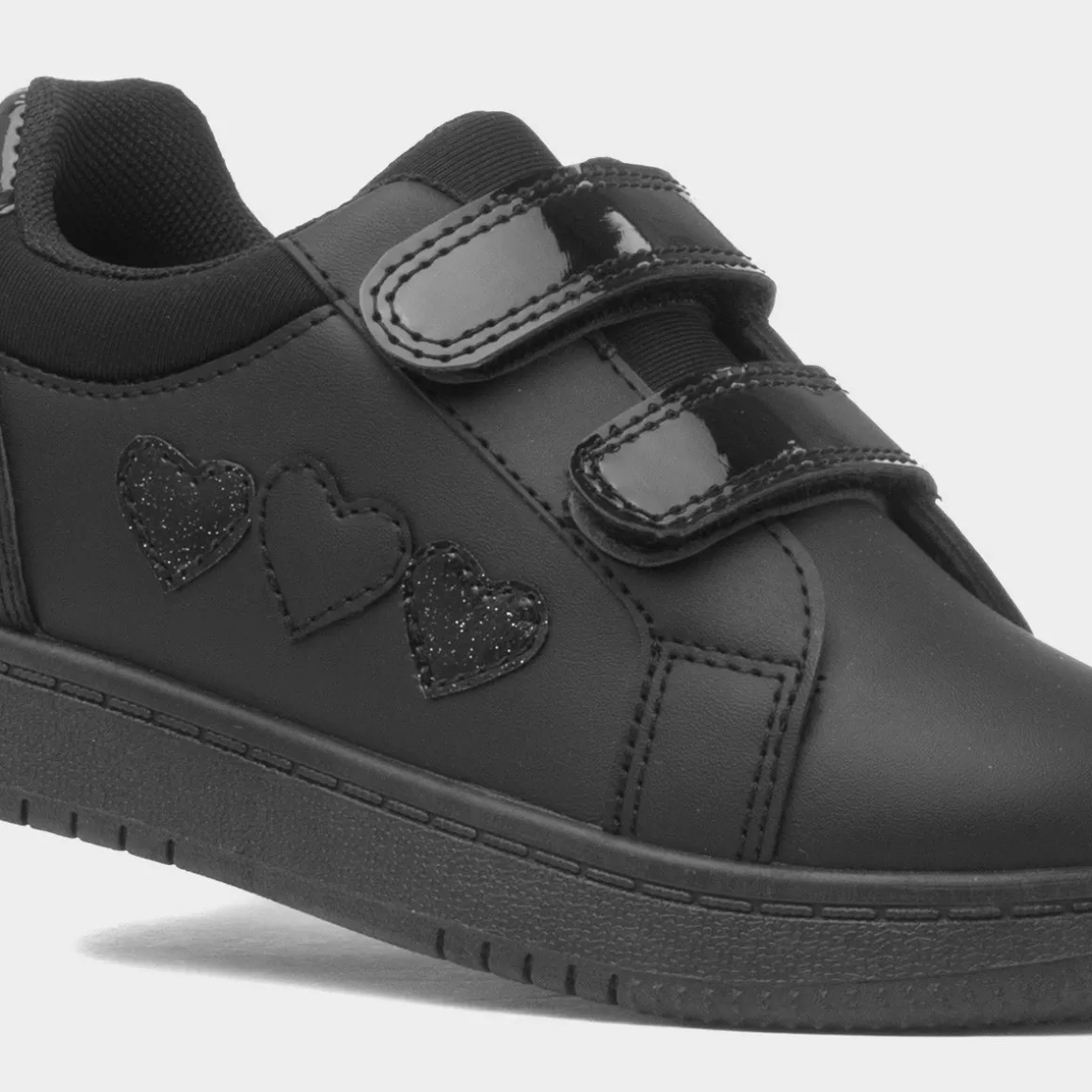 XL Baleraric Kids Black Easy Fasten Trainer