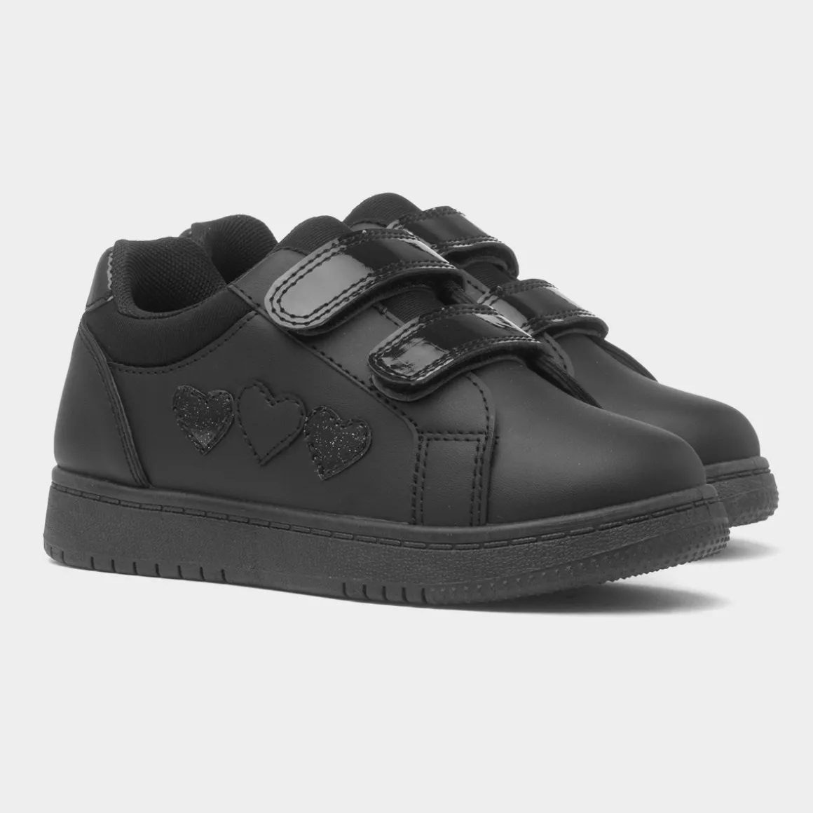 XL Baleraric Kids Black Easy Fasten Trainer