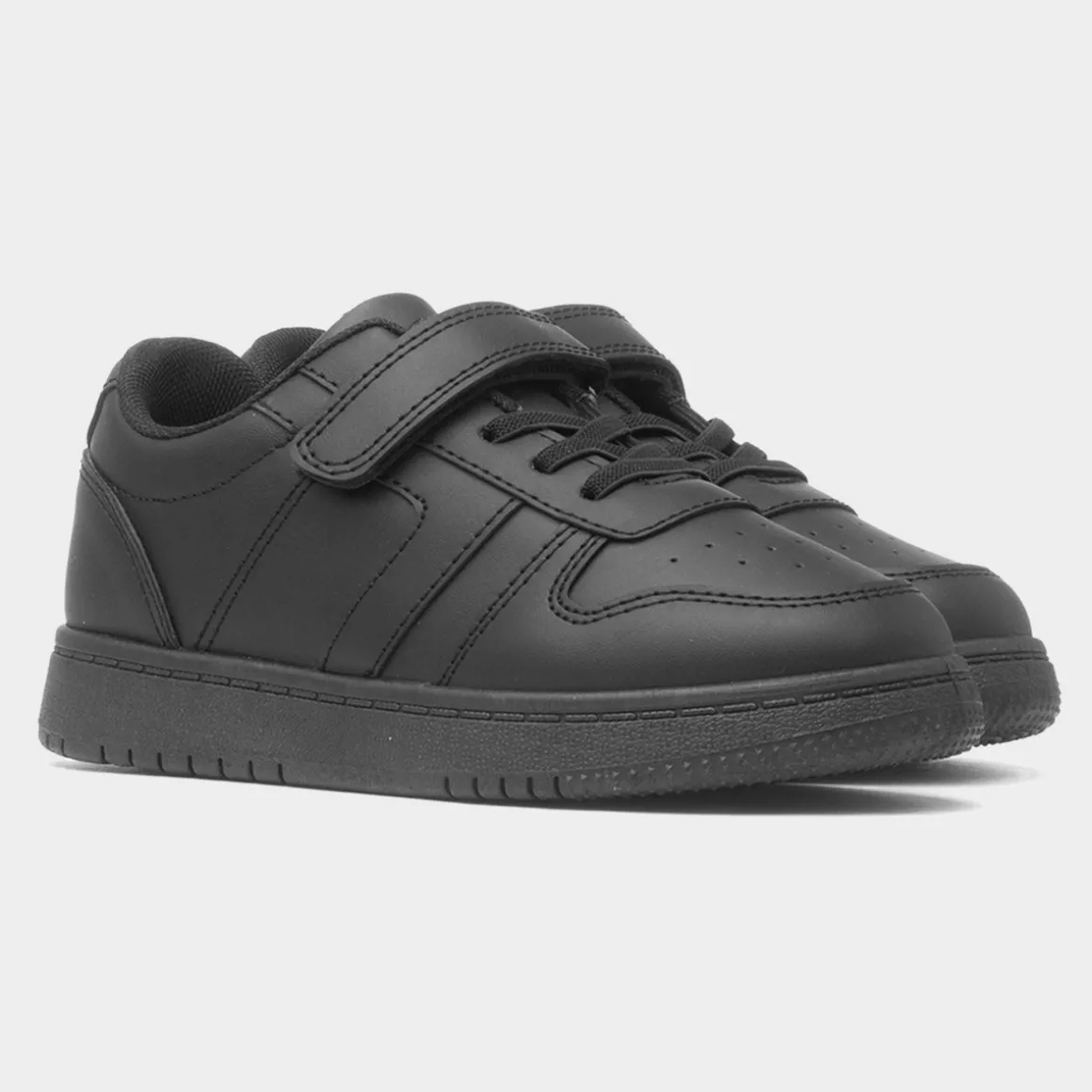 XL Bering Kids Black Easy Fasten Trainer