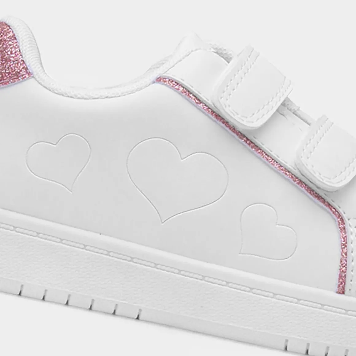 XL Buttermere Kids White Easy Fasten Trainer