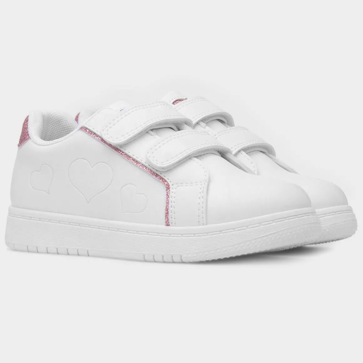 XL Buttermere Kids White Easy Fasten Trainer