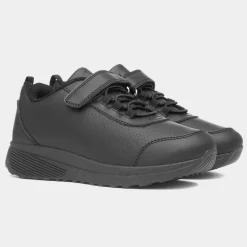 XL Carsington Kids Black Easy Fasten Trainer