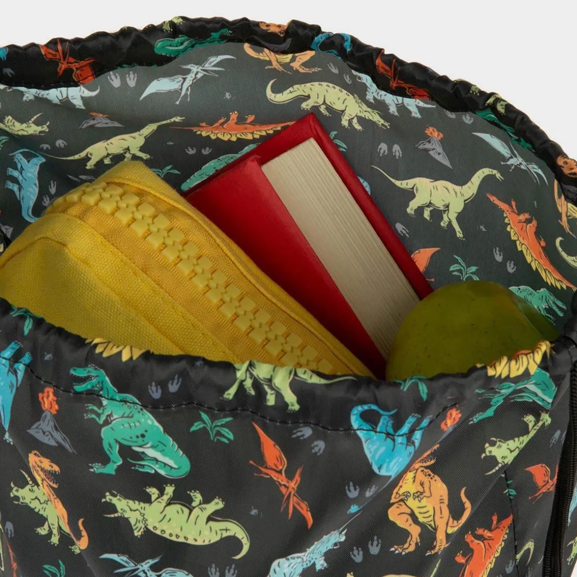 XL Dawley Black Dinosaur Print Plimsoll Bag