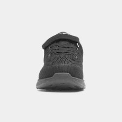XL Eden Kids Black Mesh Easy Fasten Trainer