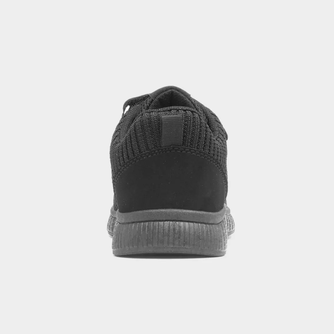 XL Eden Kids Black Mesh Easy Fasten Trainer