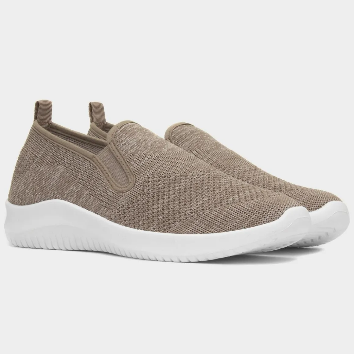 XL Elijah Mens Beige Slip On Canvas Shoe