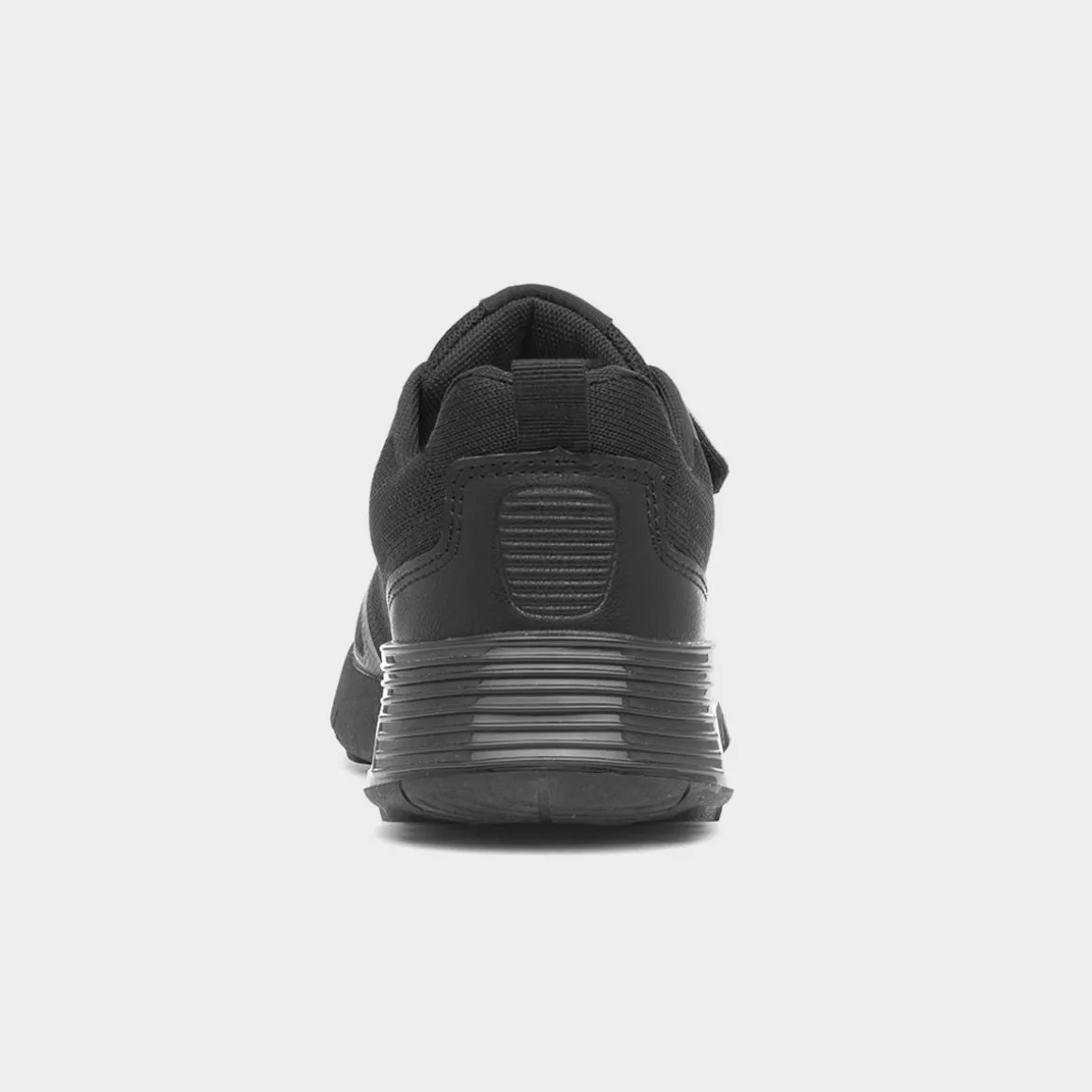 XL Gambia Kids Black Easy Fasten Trainer