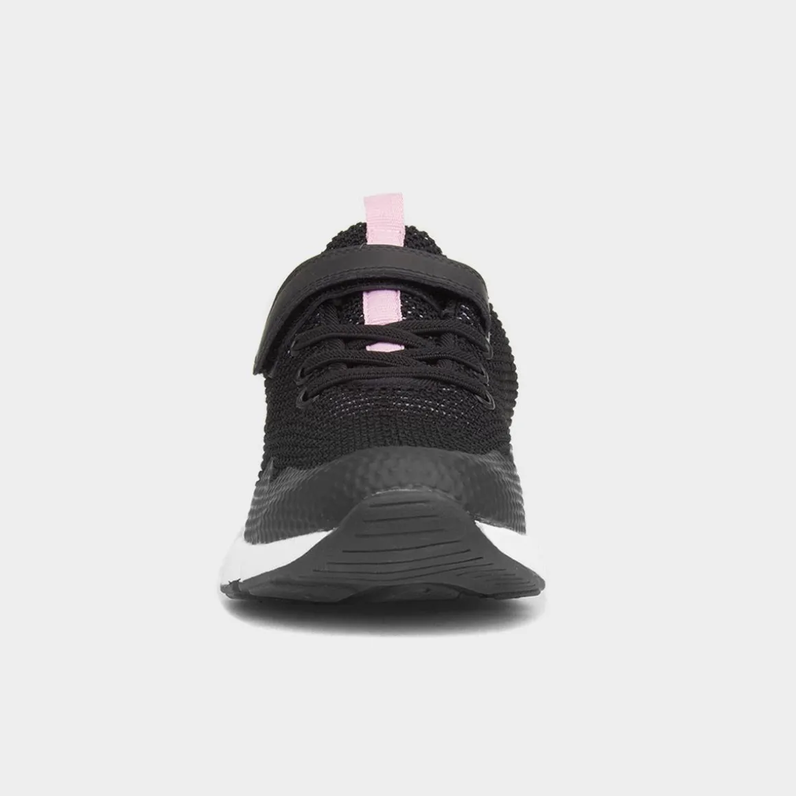 XL Glenrock Kids Black & Pink Easy Fasten Trainer