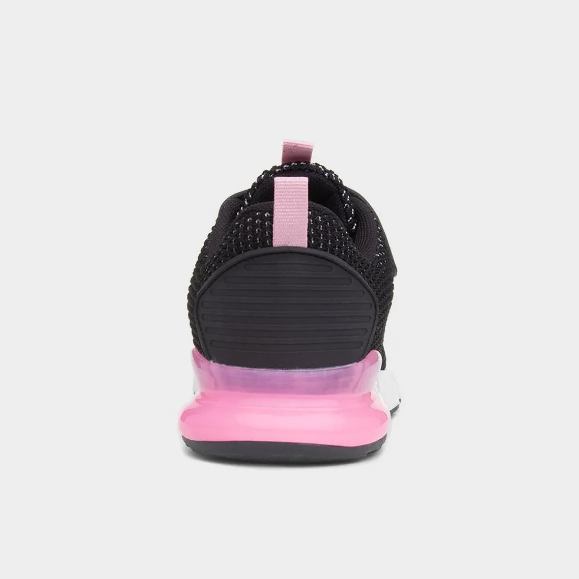 XL Glenrock Kids Black & Pink Easy Fasten Trainer