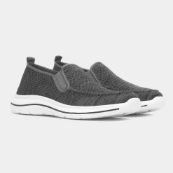XL Harvey Mens Grey Slip On Casual Shoe