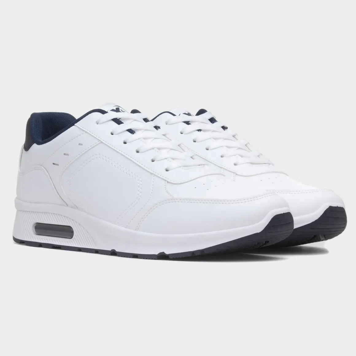 XL Persian Mens White Lace Up Trainer