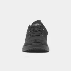 XL Ross Mens Black Knitted Lace Up Trainer