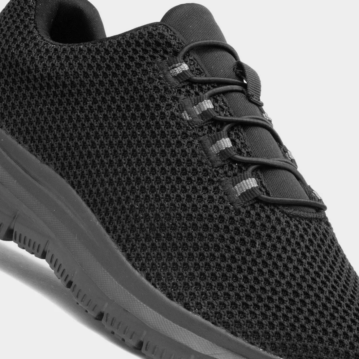 XL Tees Womens Black Elasticated Lace Trainer