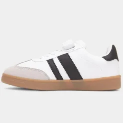 XL Timor Kids White & Black Easy Fasten Trainer