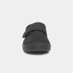 XL Trent Kids Black Easy Fasten Plimsoll