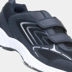 XL Walden Mens Navy Easy Fasten Trainer
