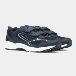 XL Walden Mens Navy Easy Fasten Trainer