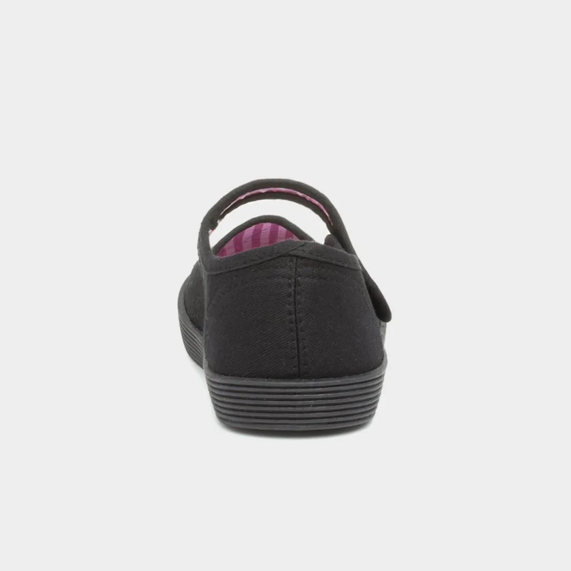 XL Waveney Girls Black Plimsolls Shoe