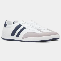 XL Wootton Mens White Lace Up Trainer