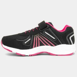 XL Yukon Kids Black & Pink Easy Fasten Trainer